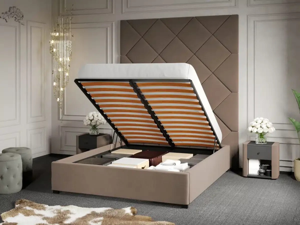 Mobila Laguna C1 Dubai 140x200 Cappuccino Velluto 29