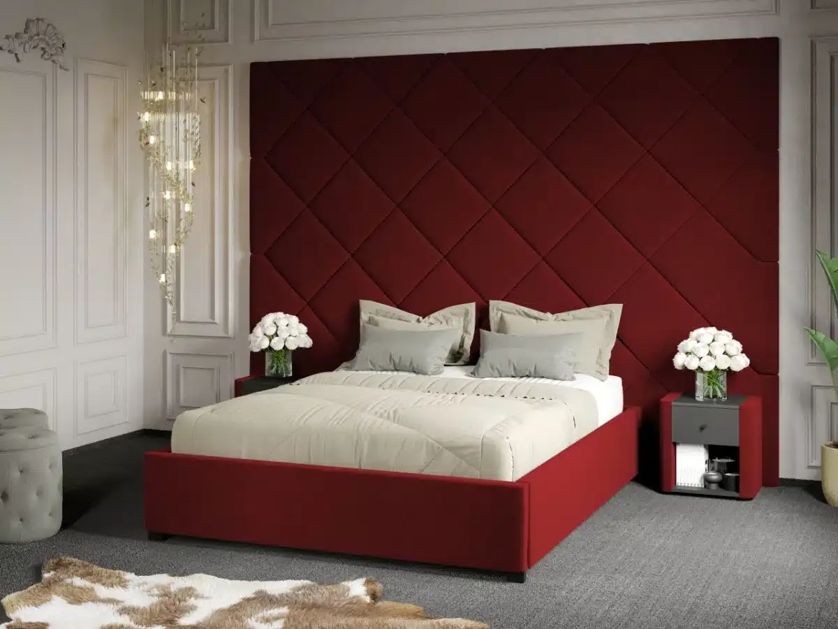Mobila Laguna C3 Dubai 180x200 Grena Velluto 7