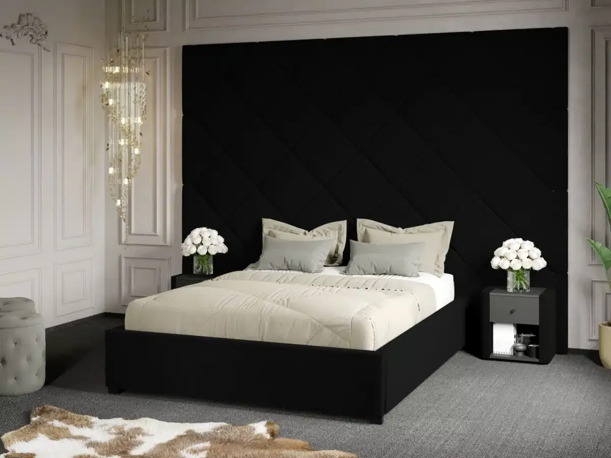 Mobila Laguna C3 Dubai 305x228 180x200 Velluto 20 Negru
