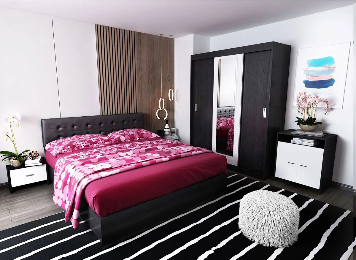 Mobila Laguna Ferrara 140x200 Wenge - imagine 3