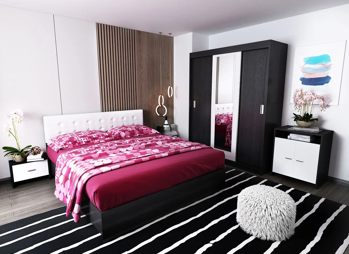 Mobila Laguna Ferrara 180x200 Alb - imagine 3