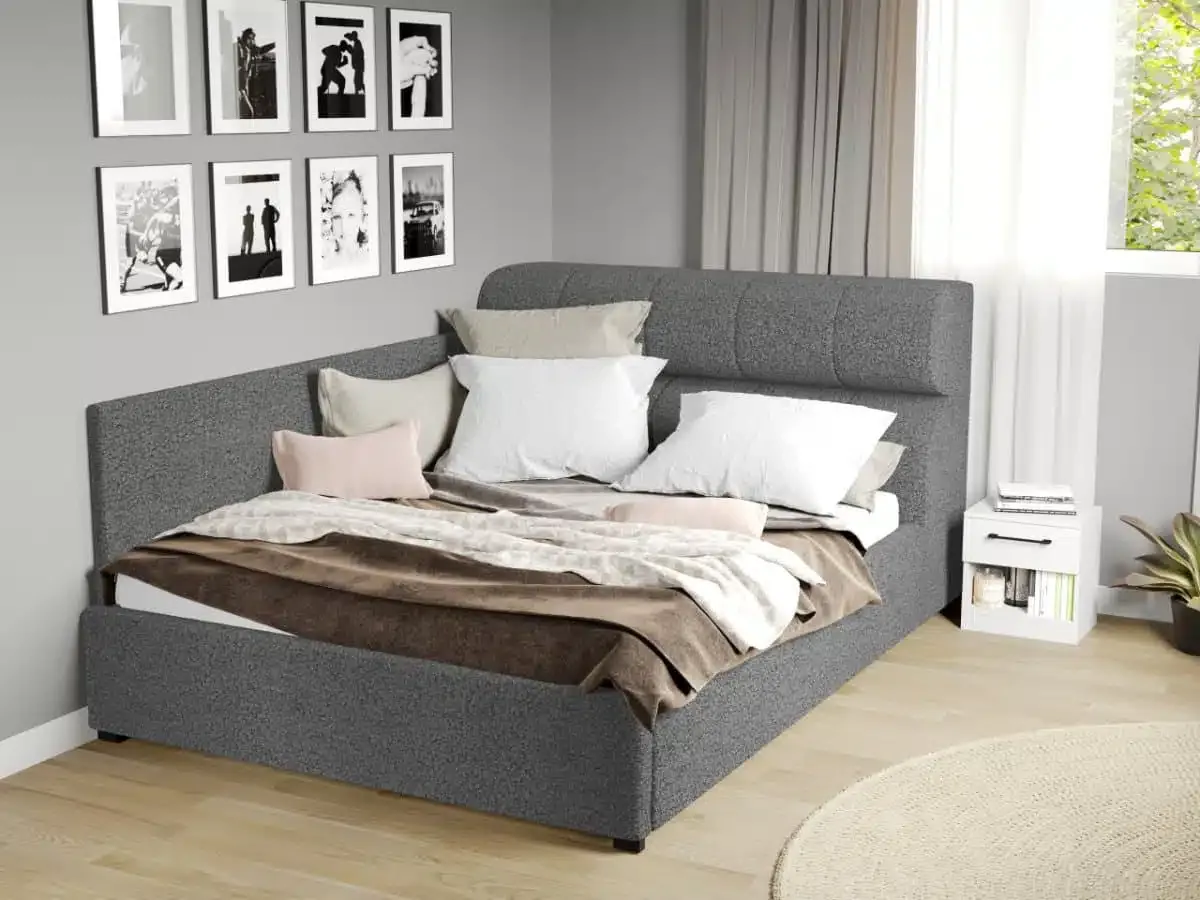 Mobila Laguna Galileo De Colt 140x200 Gri Coral 75 Somiera Fixa