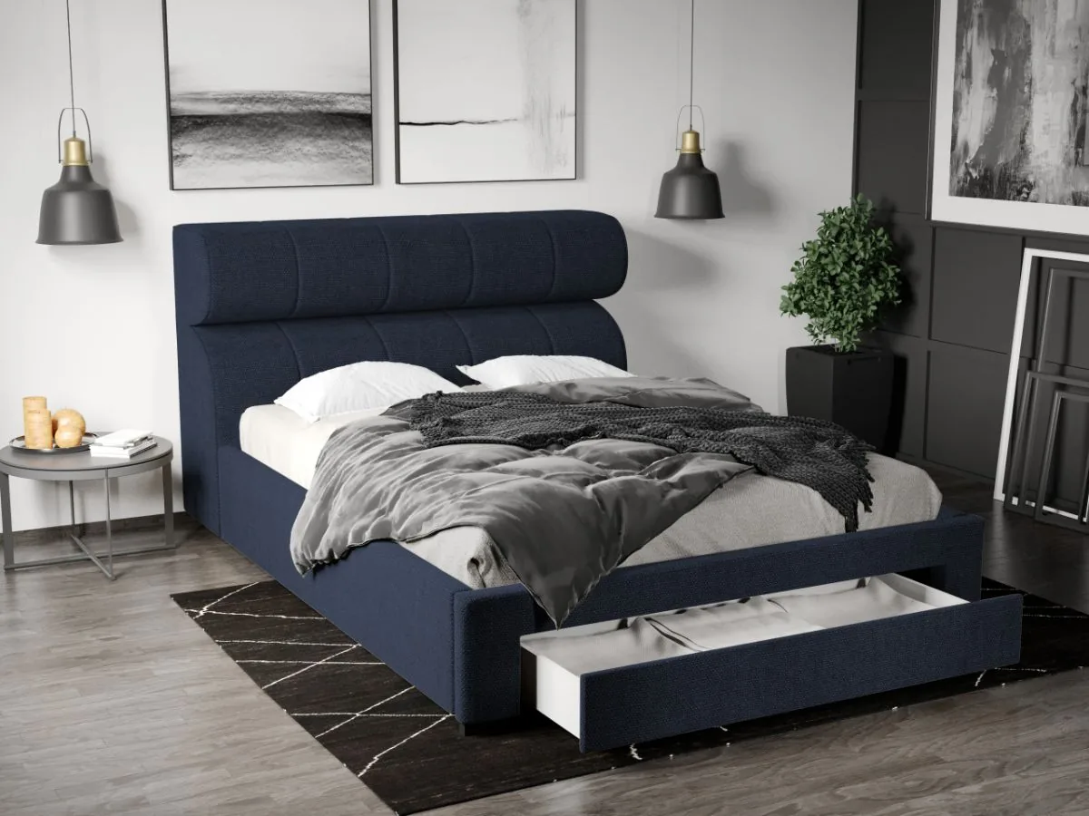 Mobila Laguna Galileo Eden 16 cu Somiera si Sertar Bleumarin