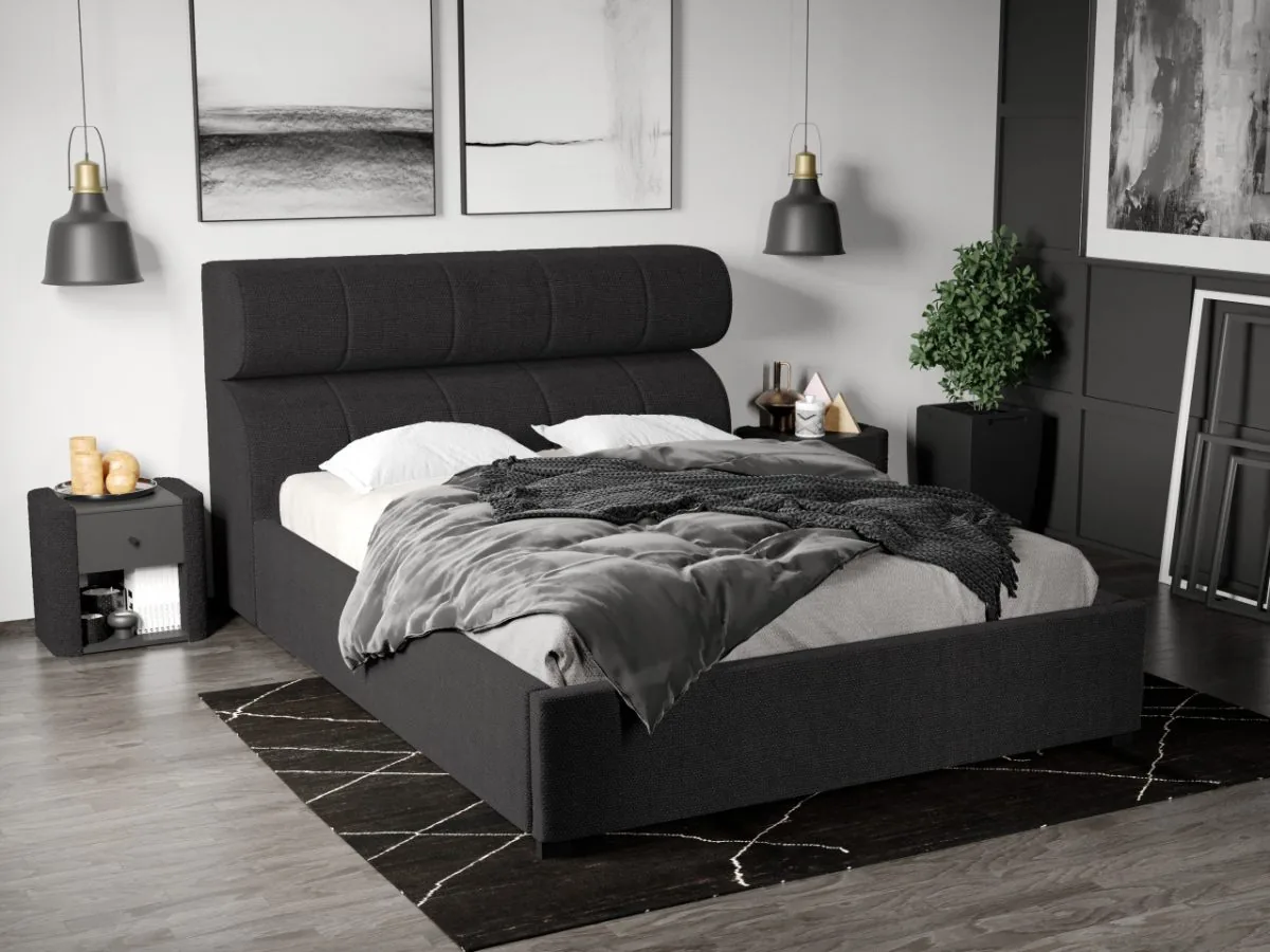 Mobila Laguna Galileo Eden 21 cu Somiera Fixa 160x200 Negru