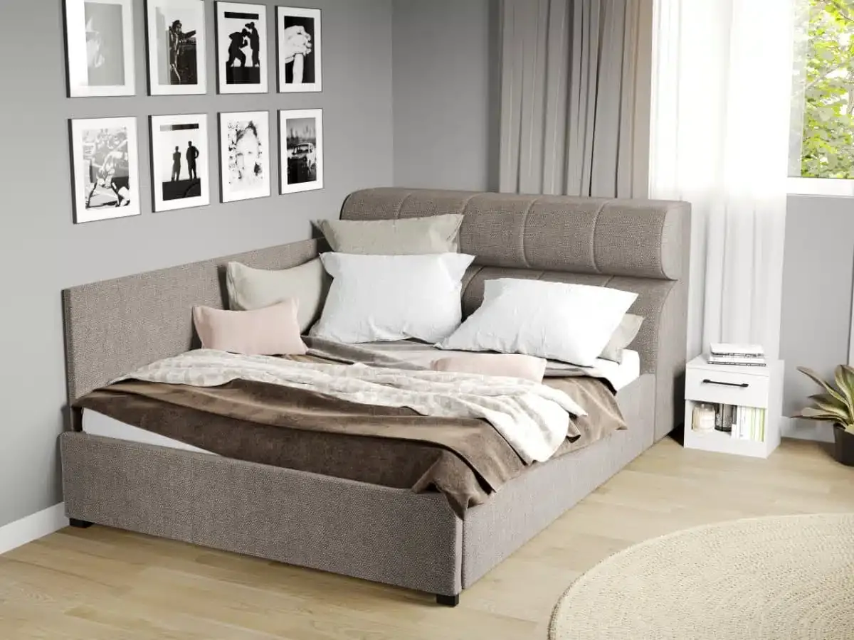 Mobila Laguna Galileo Eden 4 cu Somiera Fixa 180x200 Bej