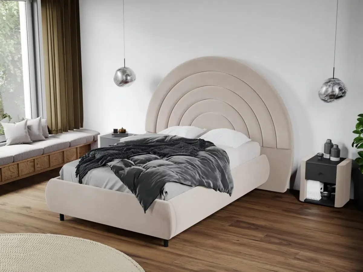 Mobila Laguna Leo 140x200 Tablie Semirotunda Fix Velluto 2 Crem