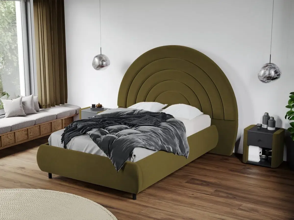 Mobila Laguna Leo 140x200 Tablie Semirotunda Fix Velluto 35 Verde