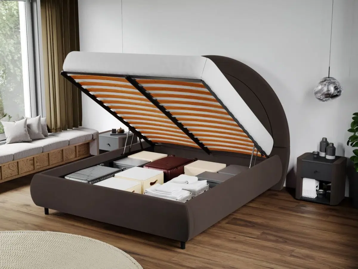 Mobila Laguna Leo 160x200 Velluto 6 Tablie Semirotunda Rabatabil Maro