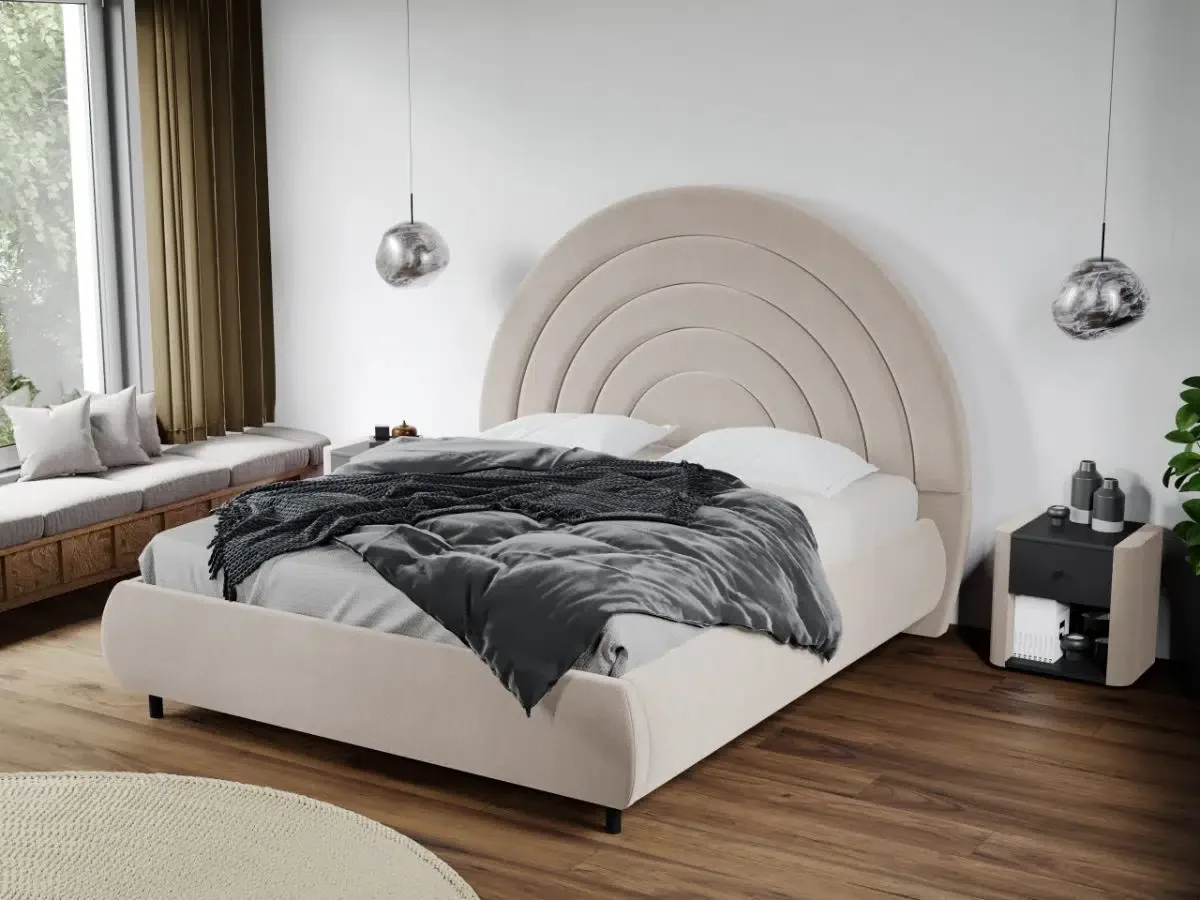Mobila Laguna Leo Velluto 2 Tablie Semirotunda Fix 180x200 Crem