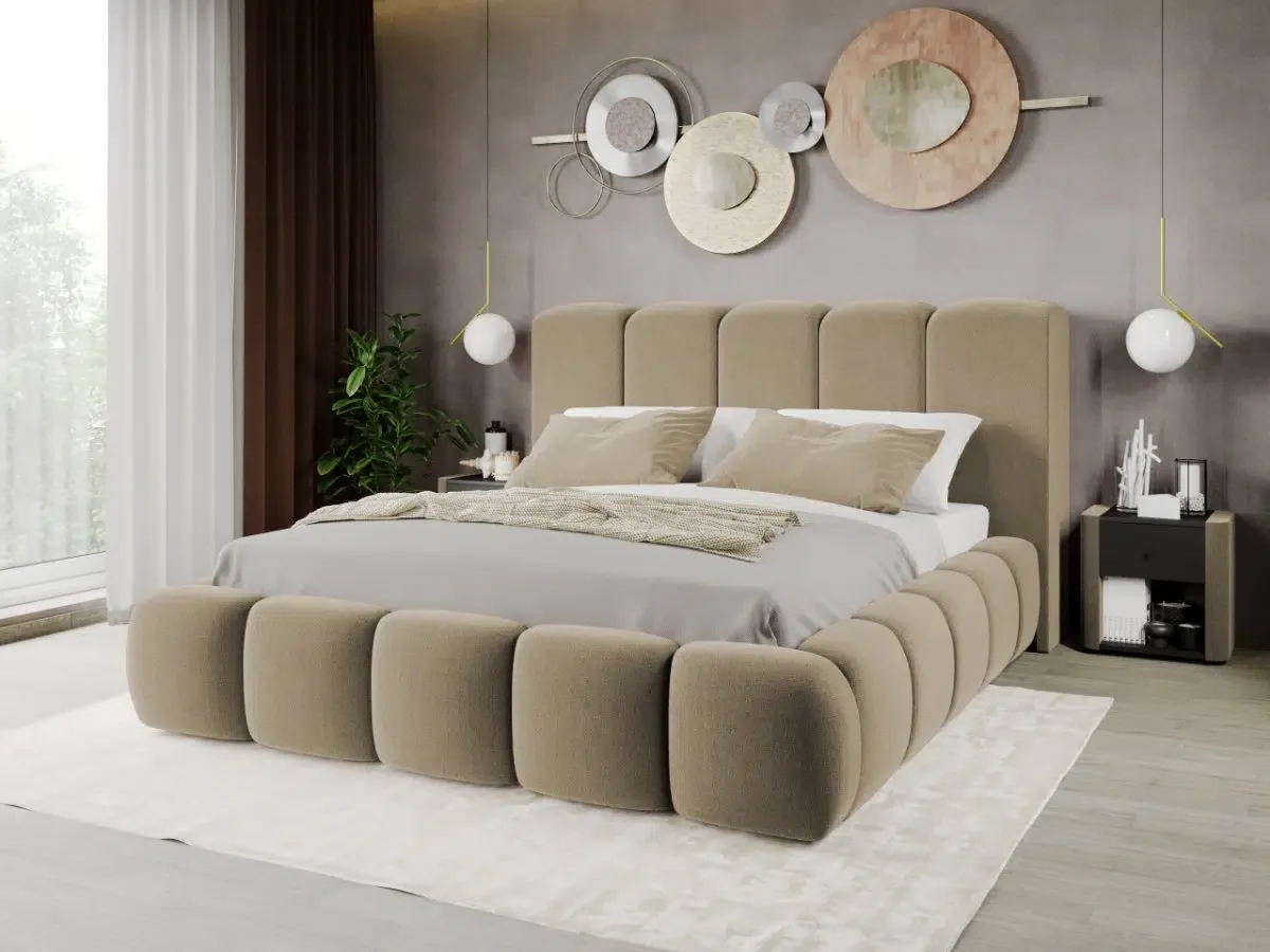 Mobila Laguna Noel Bubble Velluto 3 140x200 Bej