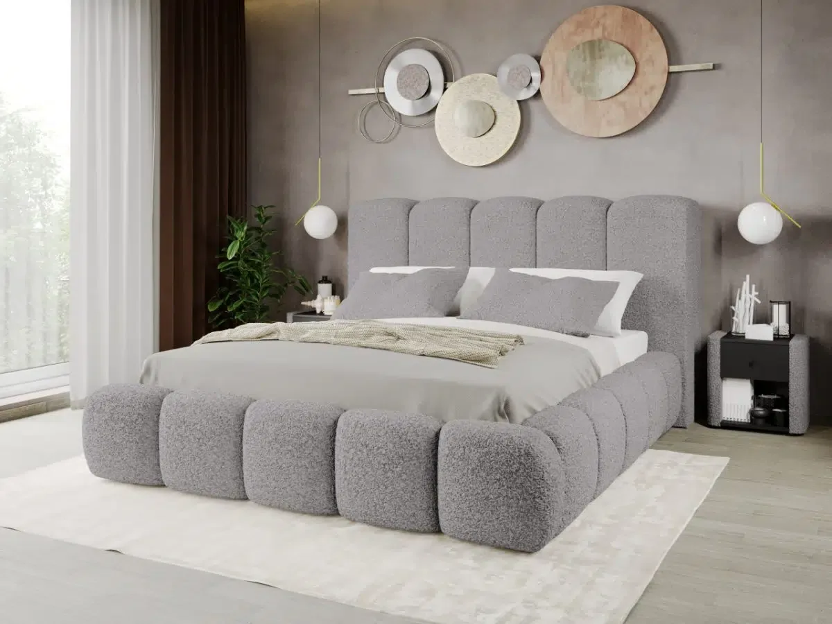 Mobila Laguna Noel Tip Bubble Cu Somiera Fixa Rolf 6 Gri 160x200