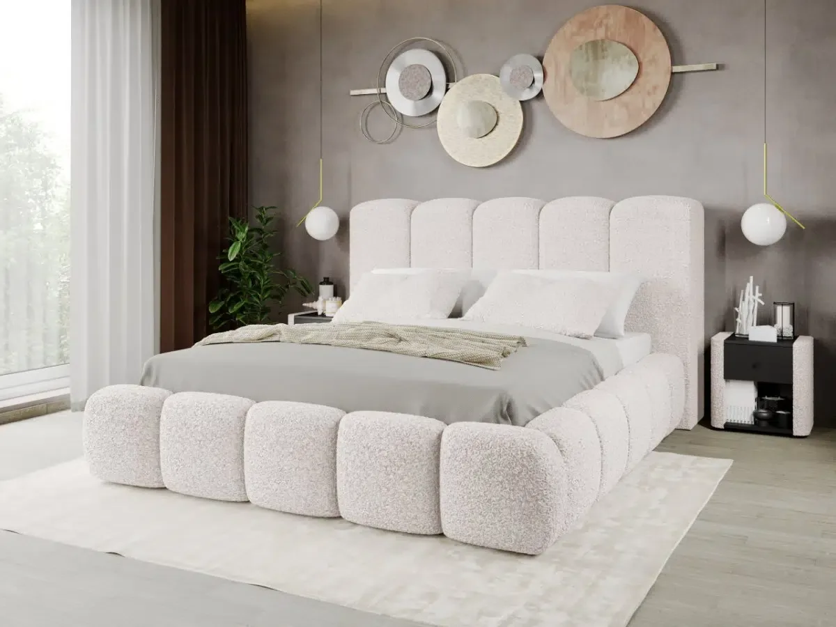 Mobila Laguna Noel Tip Bubble Somiera Fixa Rolf 4 Alb 180x200