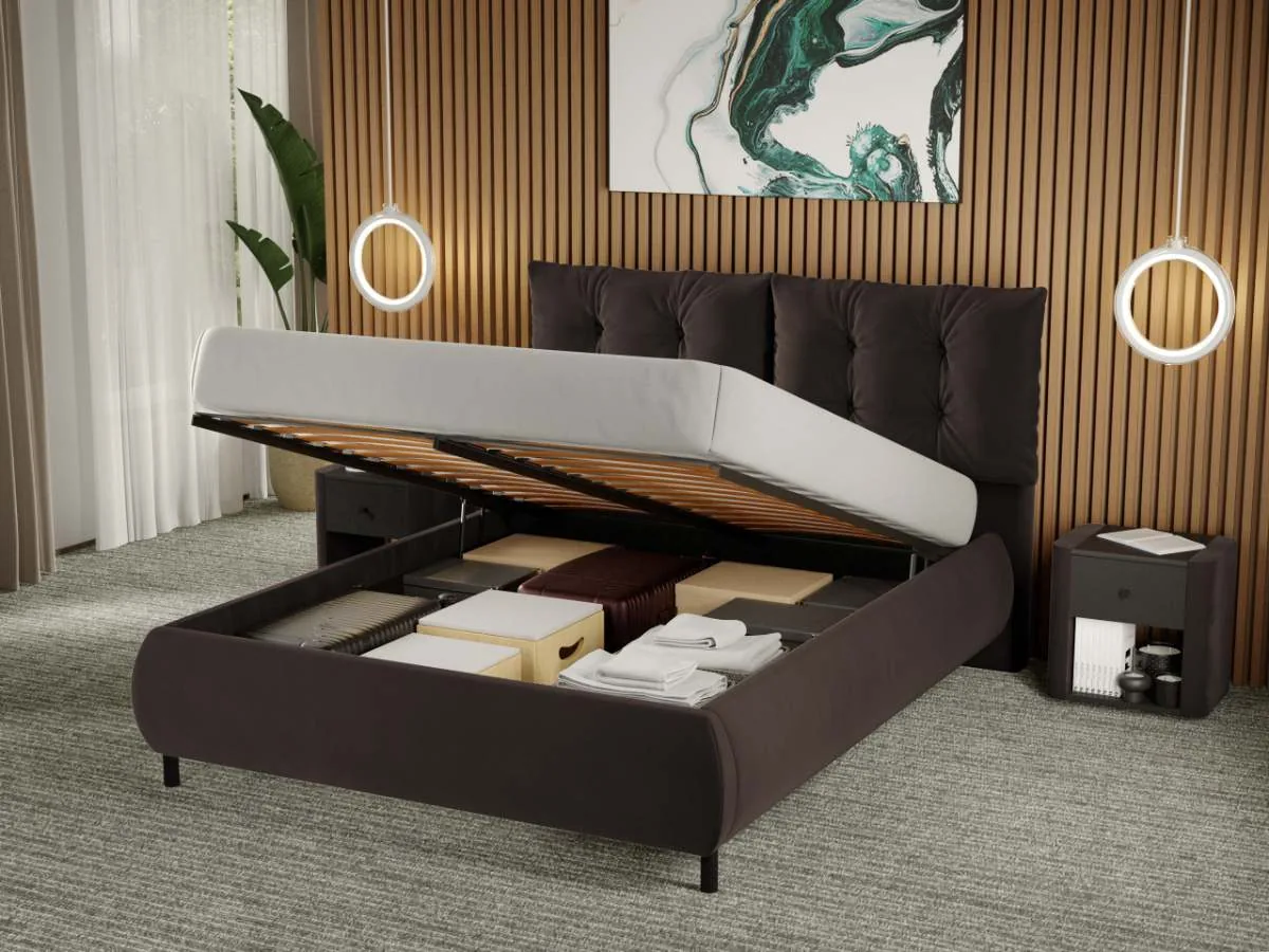 Mobila Laguna Pat Tapitat Anubis Rabatabil Velluto 6 Maro 140x200