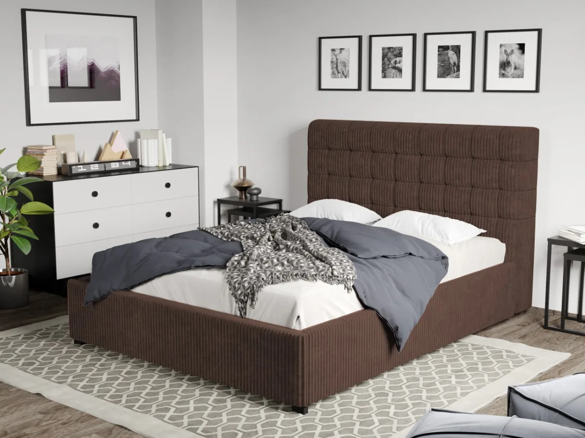 Mobila Laguna Rivo 180x200 Cu Somiera Fixa Maro