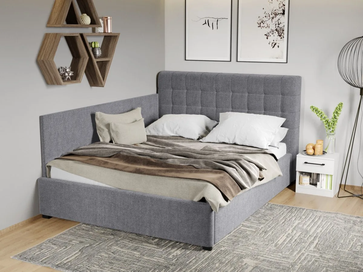 Mobila Laguna Rivo Eden 18 160x200 De Colt Cu Somiera Fixa Gri
