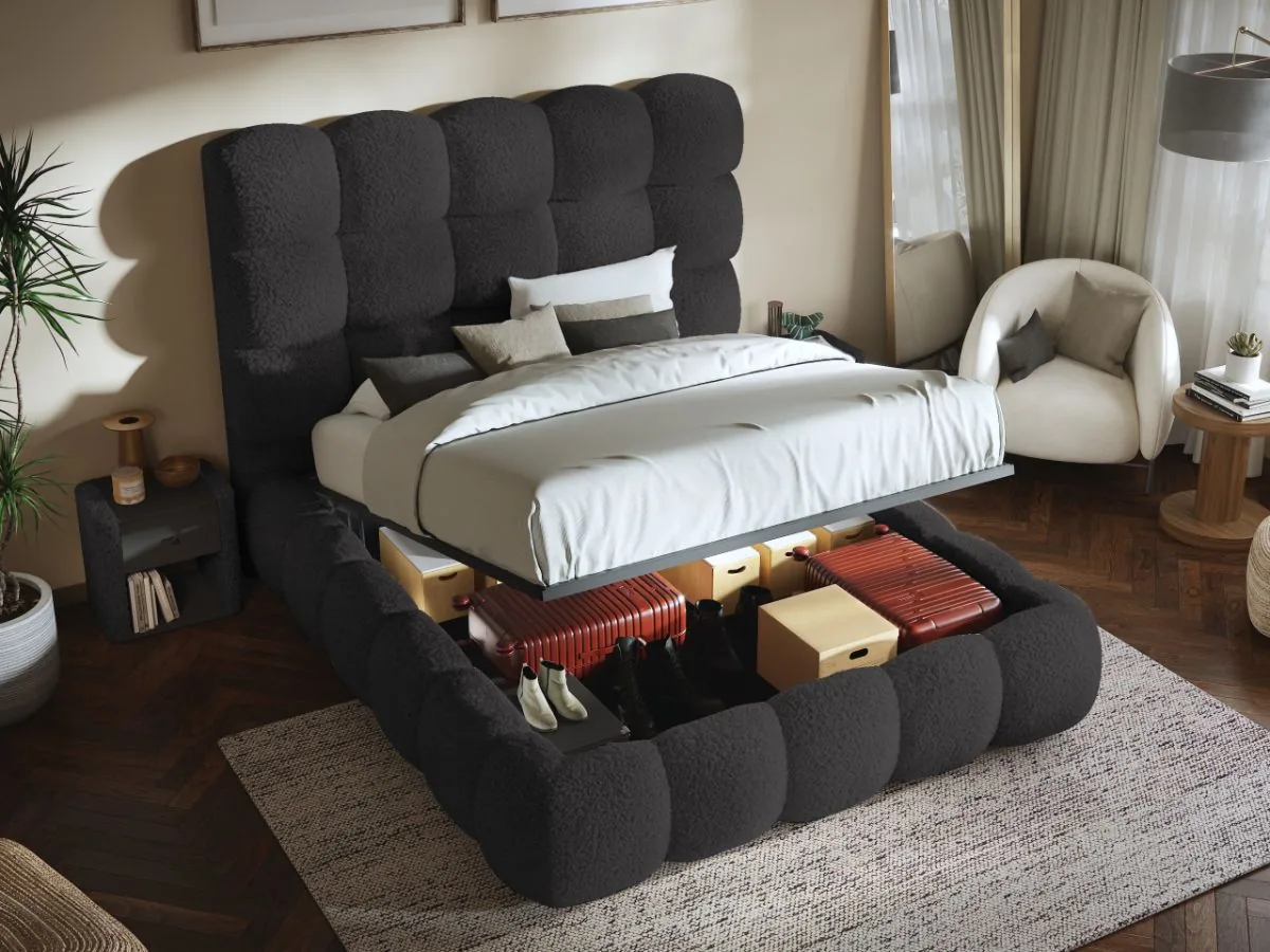 Mobila Laguna Rolf 7 Lotus Tip Bubble Gri Inchis 160x200