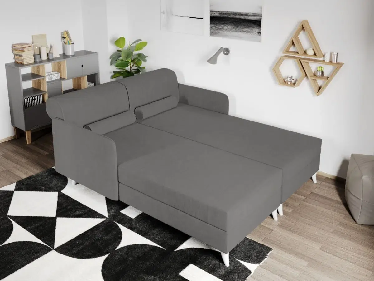 Mobila Laguna Round Fix Divan Dublu Gri Deschis