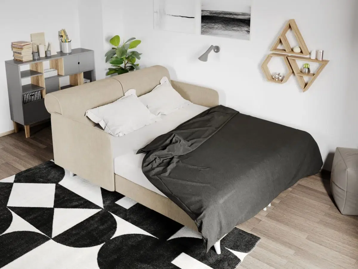 Mobila Laguna Round Rabatabil Dublu Crem - imagine 2
