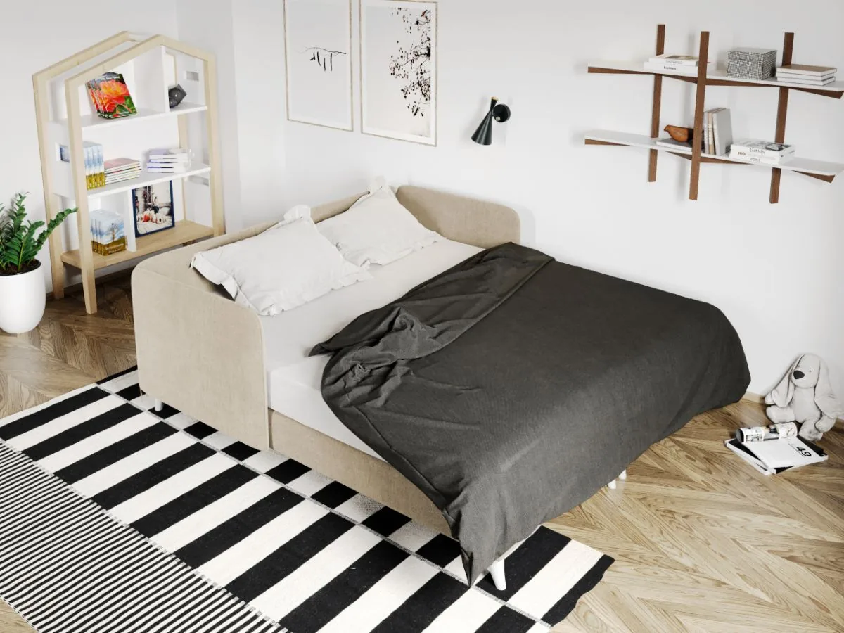 Mobila Laguna Soft Fix Divan Dublu Crem - imagine 2
