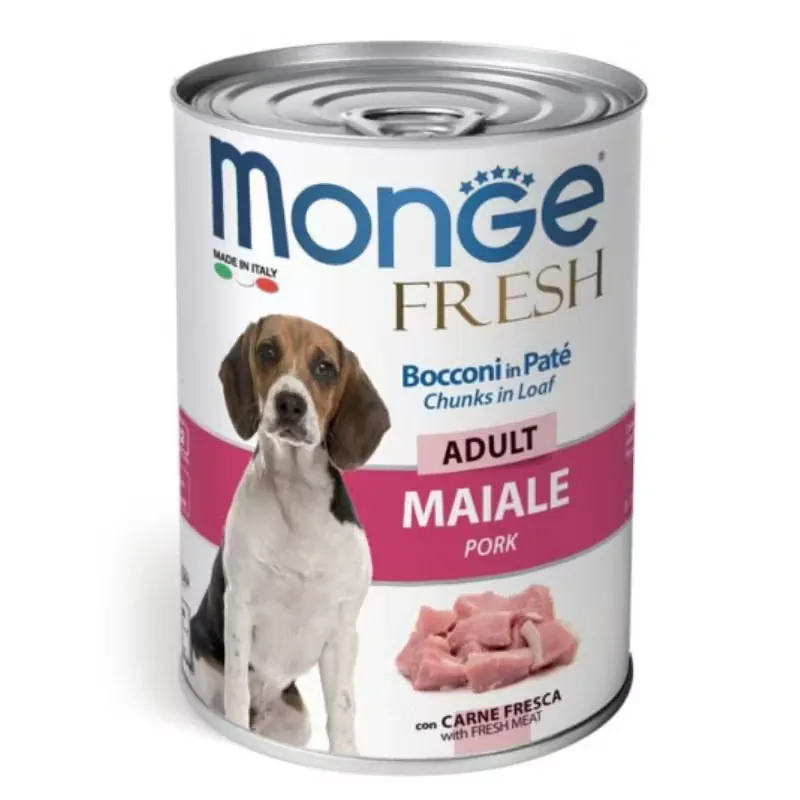Hrana Umeda Caini Monge Fresh Chunks Adult Porc 400g