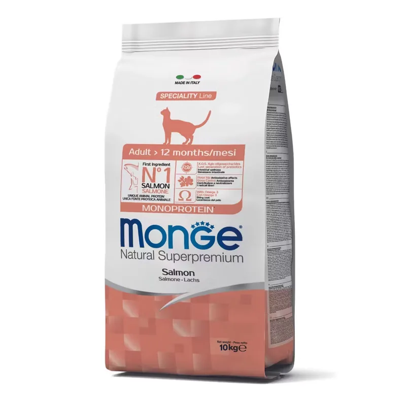 Hrana Uscata pentru Pisici Monge Natural Superpremium Monoprotein Somon 10kg
