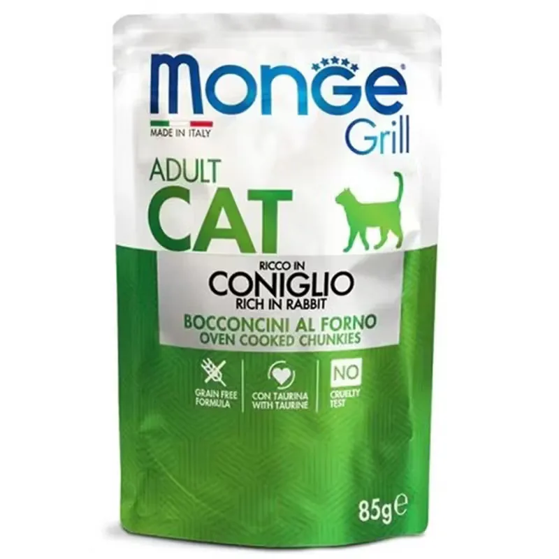 Hrana Umeda Pisici Monge Grill Adult Cat Iepure 85g