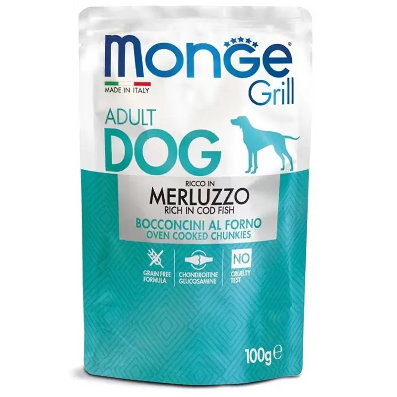 Hrana Umeda Caini Monge Grill Adult Dog Cod 100g