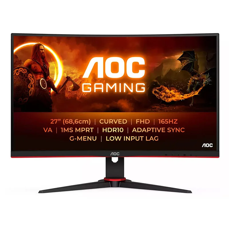 AOC C27G2E/BK 27 inch FHD 165Hz Curved Negru