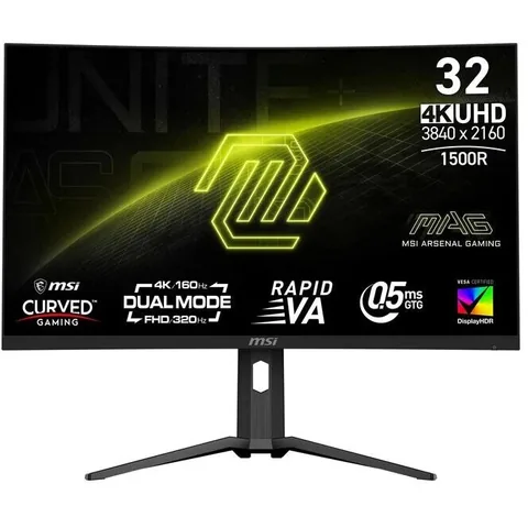 MSI MAG 321CUPDFDE 31.5inch Curbat 320Hz Rapid VA FreeSync Premium Negru