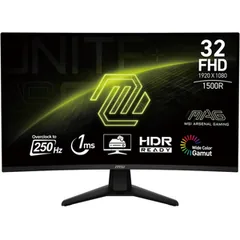 MSI MAG 32C6X 31.5inch Curved 250Hz 1ms Negru