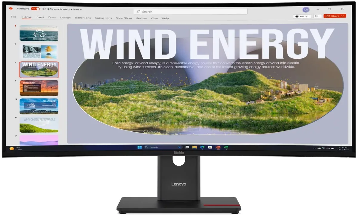 Lenovo ThinkVision T34WD-40 34inch Negru - imagine 2
