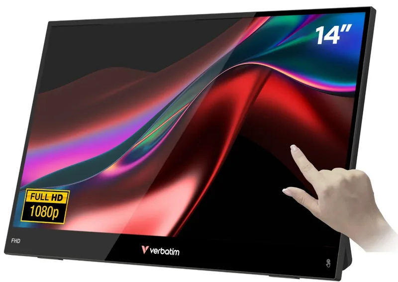 Monitor Portabil Verbatim 14'' FHD Ecran Tactil Negru