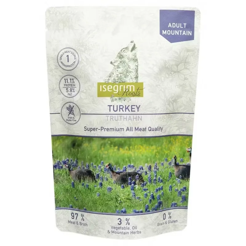 Hrana Umeda pentru Caini Isegrim Dog Adult Turkey Pouch 410g