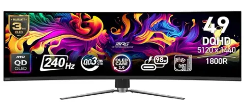 MSI MPG 491CQPX QD-OLED Negru