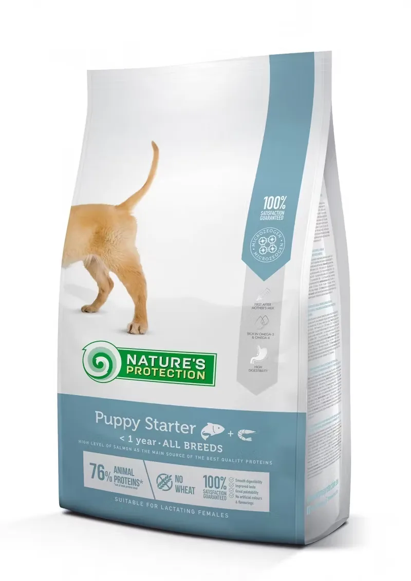 Hrana Uscata pentru Catelusi Nature's Protection Puppy Starter Somon cu Krill 500g