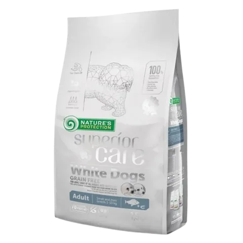 Nature's Protection Superior Care White Dogs Peste Alb 3kg