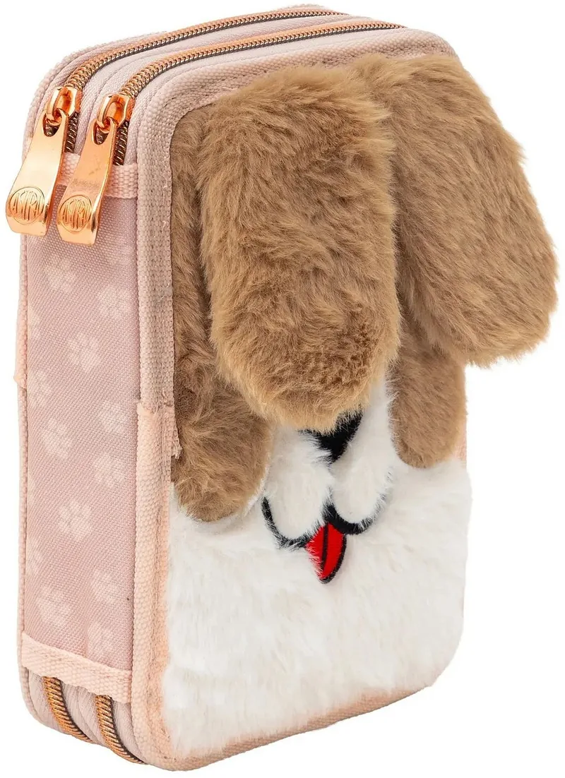 Neceser Astra Puzzle Fluffy Puppy cu 2 Fermoare
