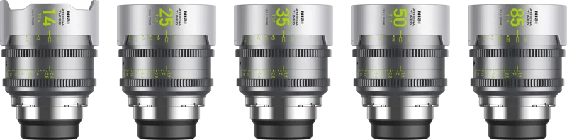 NiSi Athena Tuned Cine Lens Set PL-Mount 14-85mm Editie Limitata 199 Argintiu