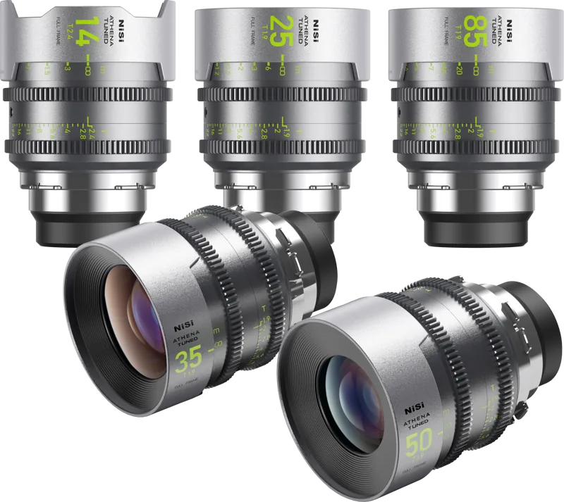 NiSi Athena Tuned Cine Lens Set PL-Mount 14-85mm Editie Limitata 199 Argintiu - imagine 2