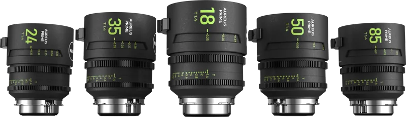 NiSi Aureus Prime PL T1.4 Set 18mm 24mm 35mm 50mm 85mm Husa Rigida