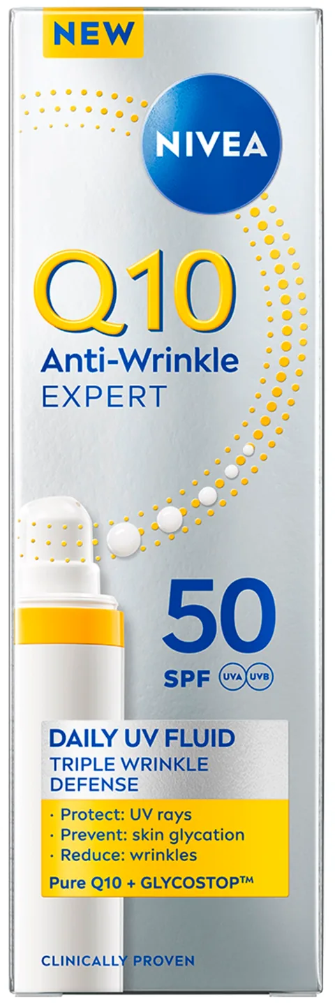 Fluid de Față Nivea Q10 SPF50 Anti-Glicare Si Antirid 40ml