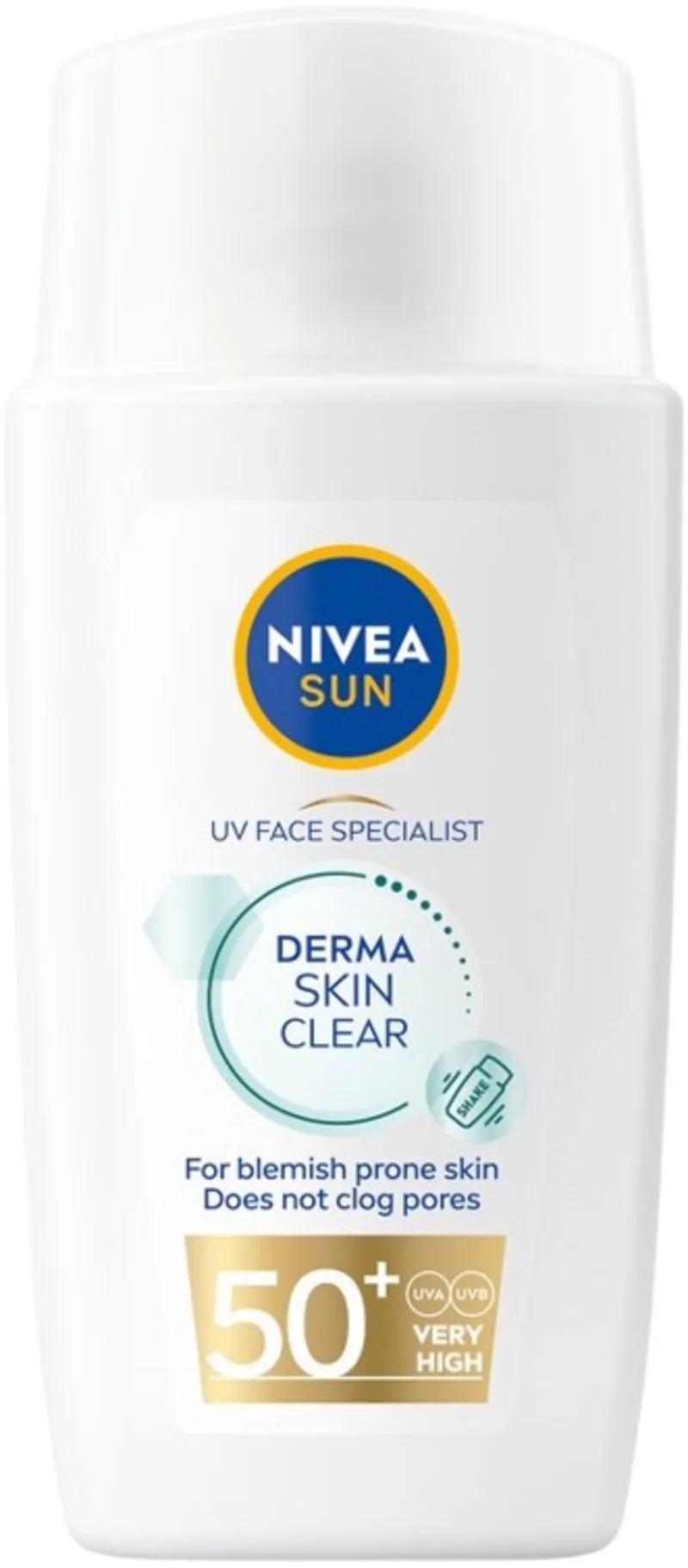 Fluid Facial Nivea Sun Derma Skin Clear SPF50+ 40ml