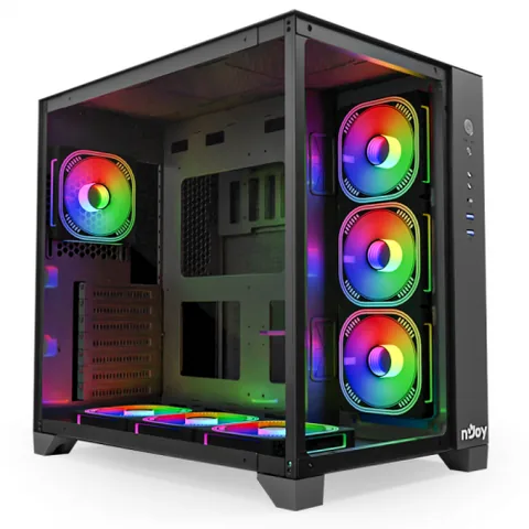 nJoy AURA Mid Tower Negru