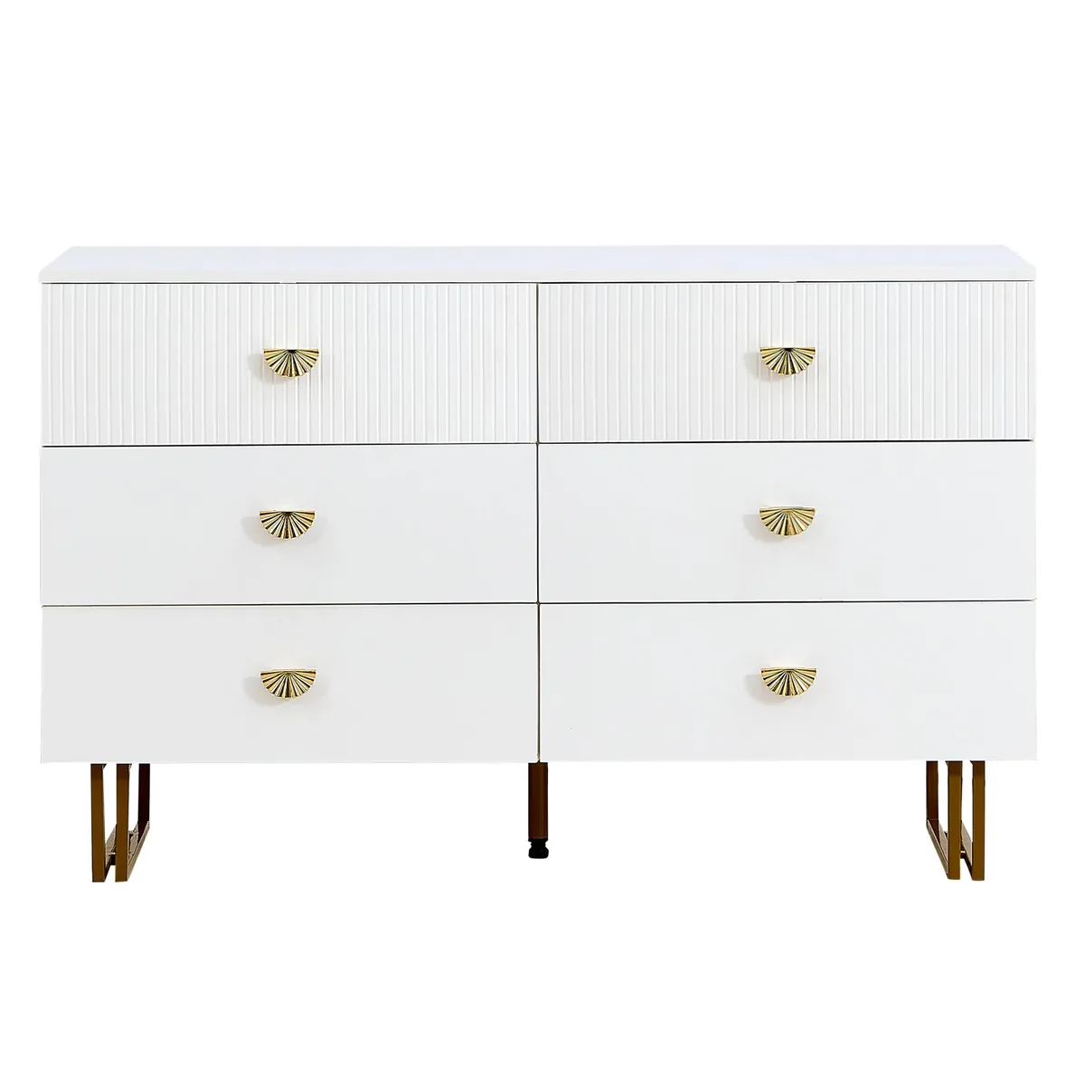 Comodă GL Store 6 Sertare 120x40x75 cm Alb