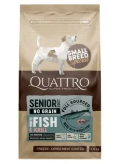 Hrana Uscata Caini Quattro Small Breed No Grain Senior 1.5kg