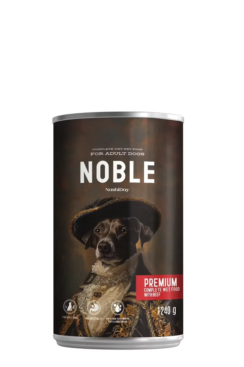 Hrana Umeda pentru Caini NashiDay Noble Carne de Vita 1240g