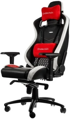 Noblechairs Epic Piele Naturala Negru Alb Rosu
