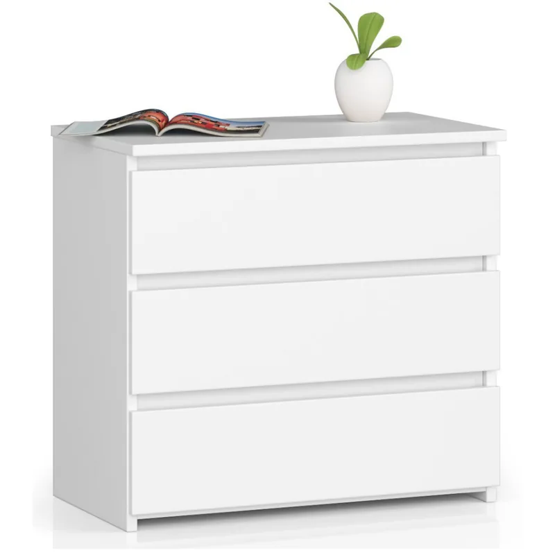 Noptiera Brius 3 Sertare 60x35x57 cm Alb