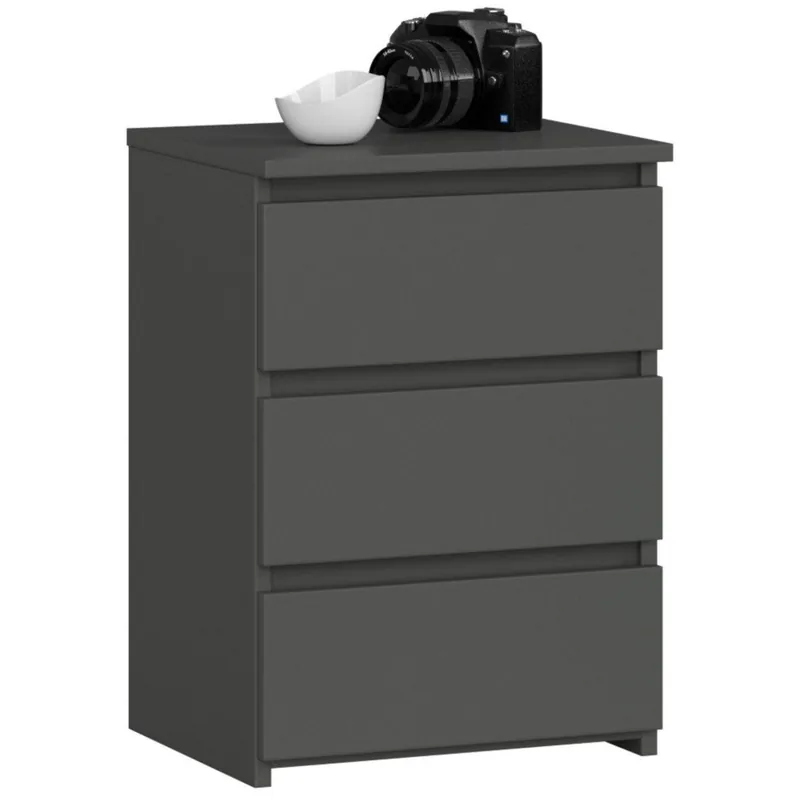 Noptiera Brius CLP 3 Sertare PAL 40x35x57cm Grafit