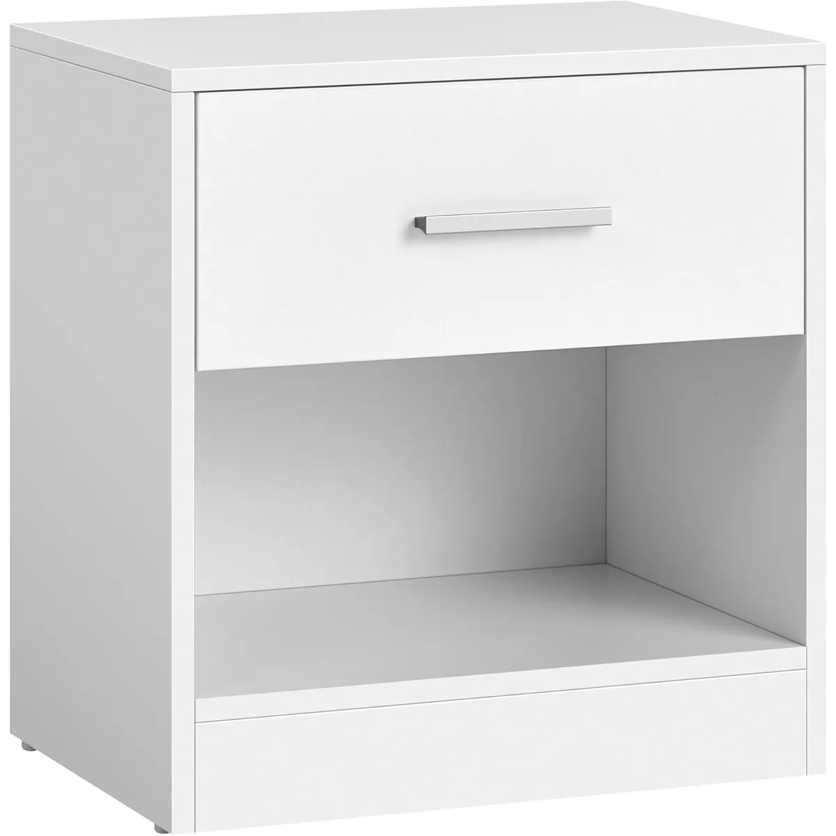 Noptiera Brius cu Sertar si Compartiment Deschis 28x39x41 cm Alb